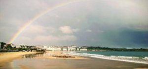 Bild zeigten den Strand von Santander