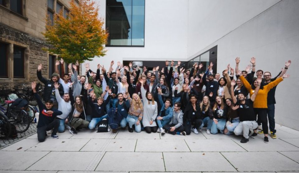 Eine Gruppe von Studierenden in Münster beim Jahrestreffen der LEI.
