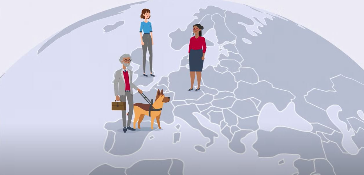 Eine Karte von Europa in einem Erklärvideo der NA DAAD.